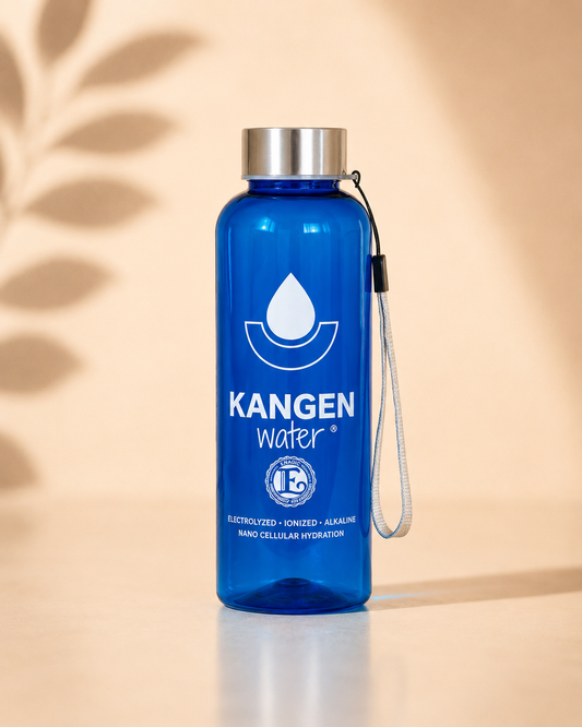 Botella azul de tritán Kangen Water, 500 ml